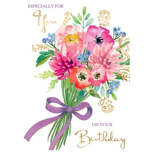 Especially For On Your Birthday With Flowers