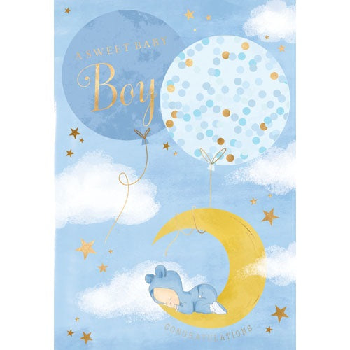 Deluxe Sweet Baby Boy Card