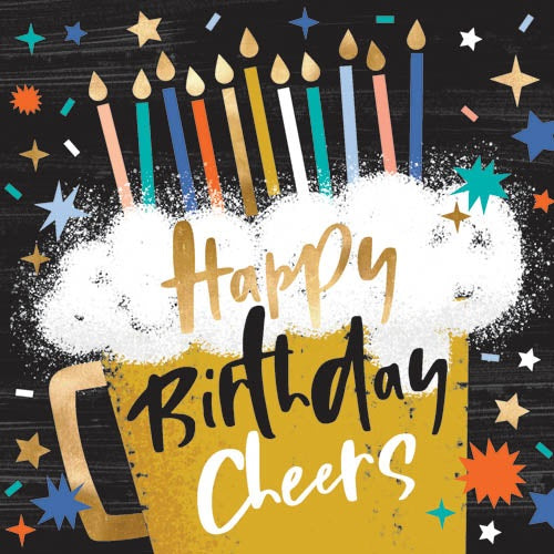 Happy Birthday Cheers Cake Birthday Card