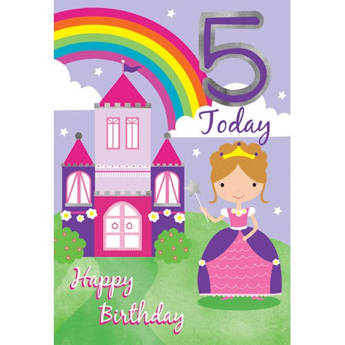 Deluxe 5 Today Birthday Card