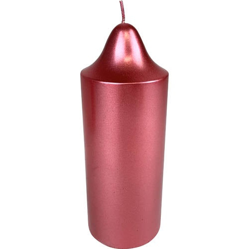 Red Christmas Pillar Candle - 18cm