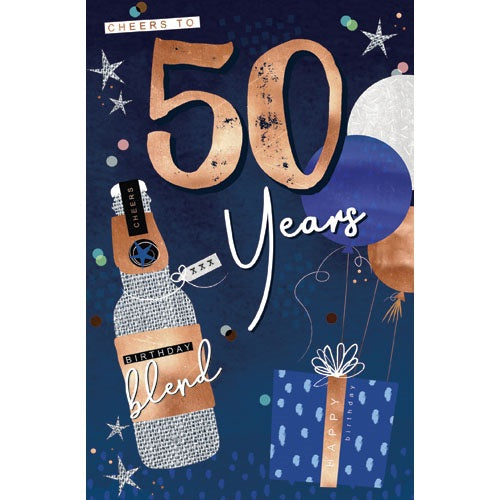 Cheers To 50 Years Birthday Card