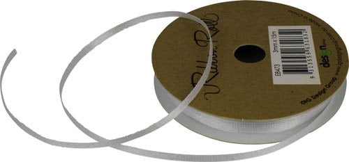Ribbon Roll 3mm X 15m White
