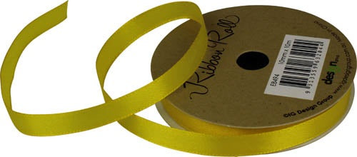 Ribbon Roll 10mm x 10m Yellow