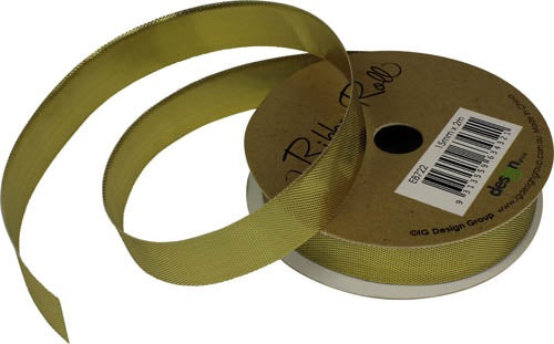 Ribbon Roll 15mm X 2m Gold