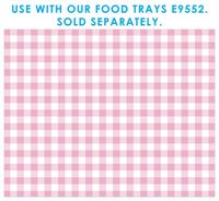 Pink Gingham Grease Proof Paper 8 Pack
