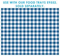 Blue Gingham Grease Proof Paper 8 Pack