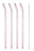 Pink Glass Straws 4pk