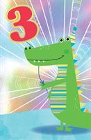 3rd Birthday Crocodile Card - World Greetings