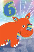 6th Birthday Rhino Card - World Greetings