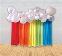 Balloon Garland & Streamers Rainbow