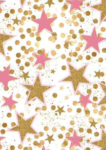 Folded Gift Wrap Glitsy Star