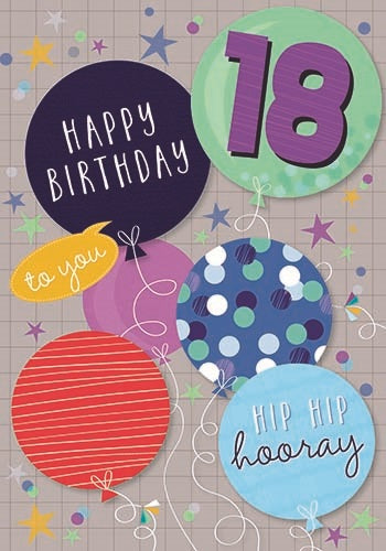 Larger Than Life 18th Birthday Card