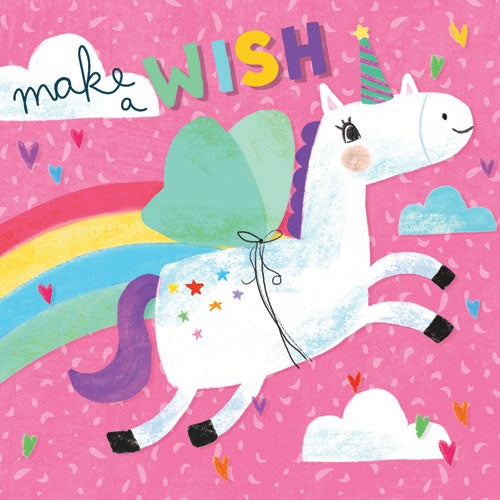 Make A Wish Unicorn Birthday Card