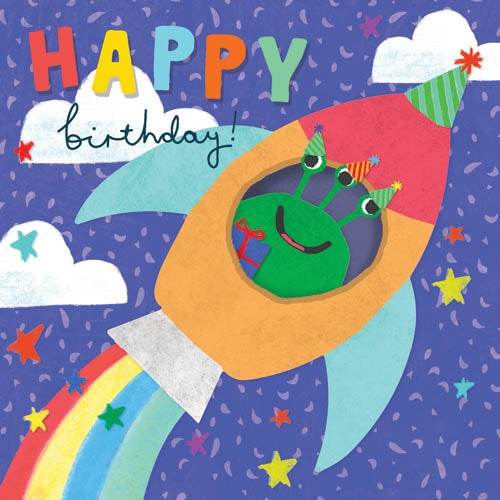 Happy Birthday Alien Birthday Card