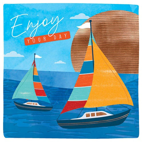 Enjoy Your Day Sailing Boat Birthday Card