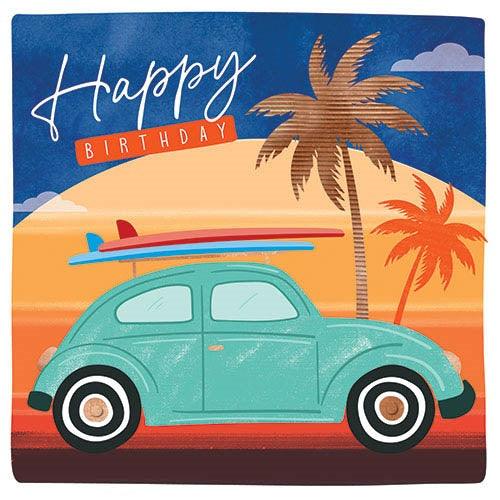 Happy Birthday Car & Sunset Card