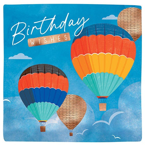 Birthday Wishes Hot Air Balloons Birthday Card