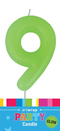 Glow In The Dark Candle Number 9