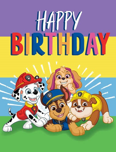 Paw Patrol Birthday Card
