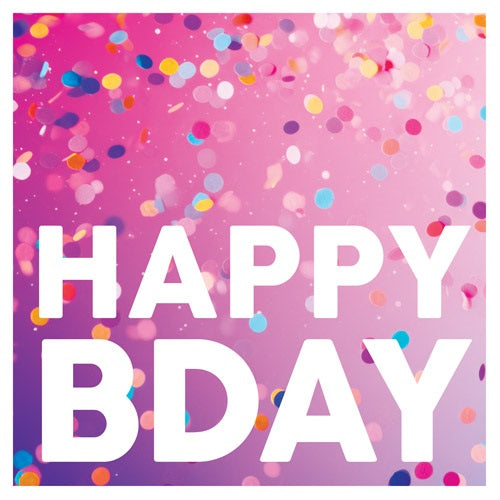 Happy Bday Confetti Card