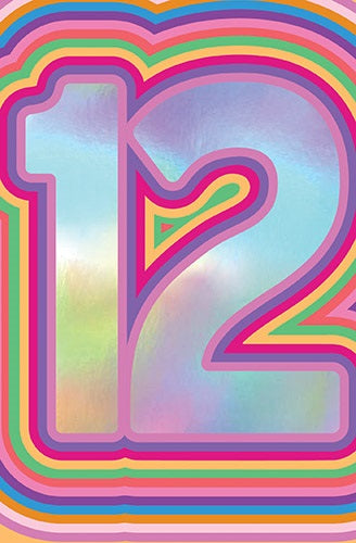 Rainbow 12th Birthday Card