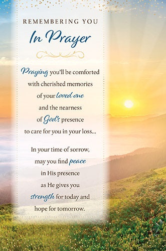 Loving Word Card Remembering You In Prayer