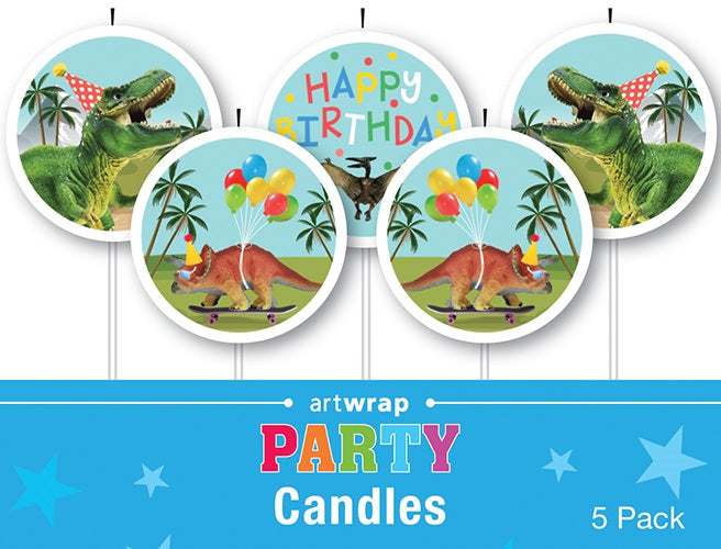 Candle 5 Pack - Dinosaur