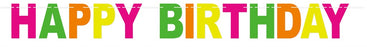 Neon Giant Birthday Bunting 5 Metres