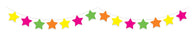 Mini Neon Star Bunting 3 Metres