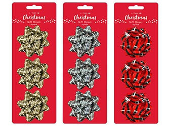 Assorted Christmas Bows 3 Pack