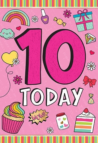Deluxe 10 Today Birthday  Rainbows And Cupcakes
