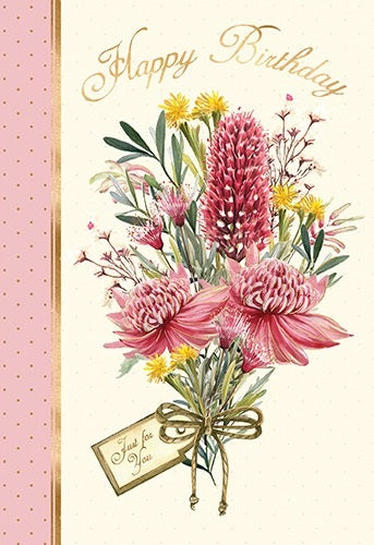 Happy Birthday Card With Flowers