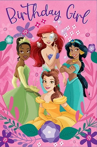 Disney Princess Birthday Girl Card