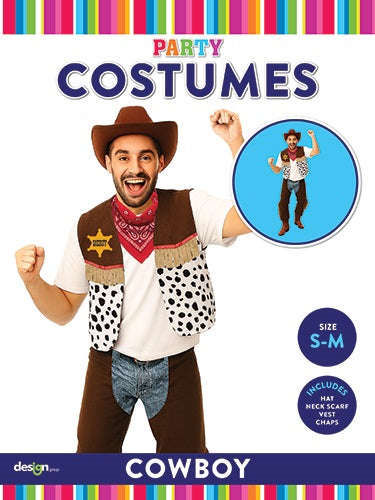 Adult Male Cowboy Costume - Small/Medium
