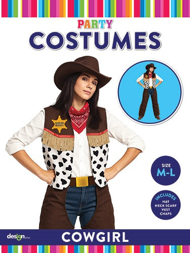 Adult Female Cowgirl Costume - Large/Extra Large