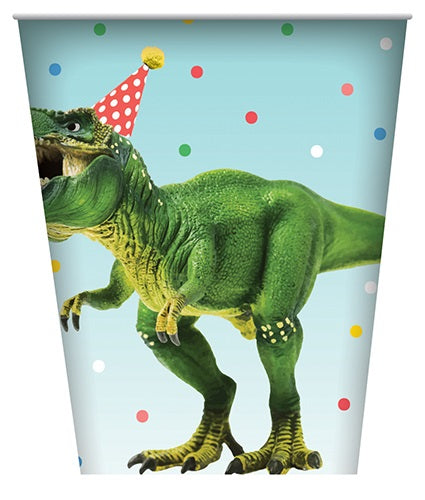 Dinosaur Paper Cups 8 Pack/270ml