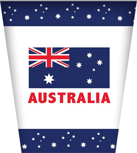 Australia Flag Paper Cups 8 Pack