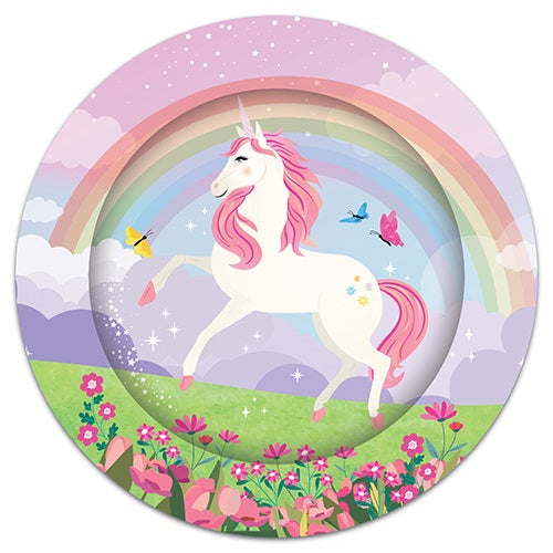 Magical Unicorn Paper Plates 23cm/8Pk
