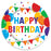Happy Birthday Paper Party Plates 8Pk/23cm