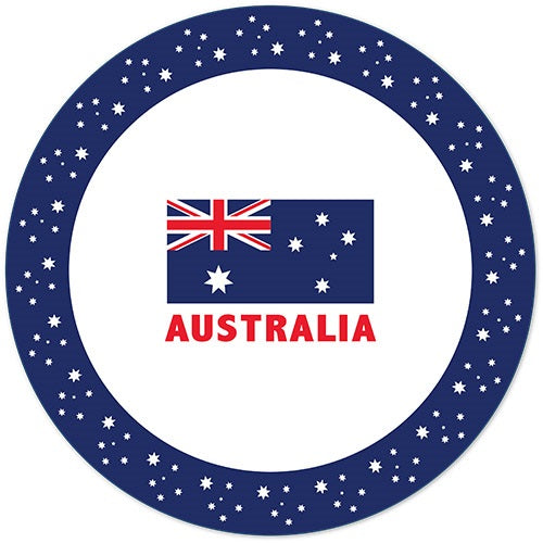 Australia Flag Paper Plates 23cm/8 Pack