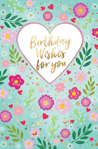 Floral Birthday Wishes For You Birthday Card