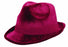 Fedora Velour Hat - Burgundy