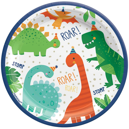 Dino-Mite Paper Plates 17cm 8 Pk NPC