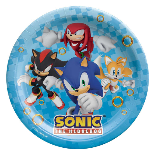 Sonic The Hedgehog Paper Plates 23cm/8pk