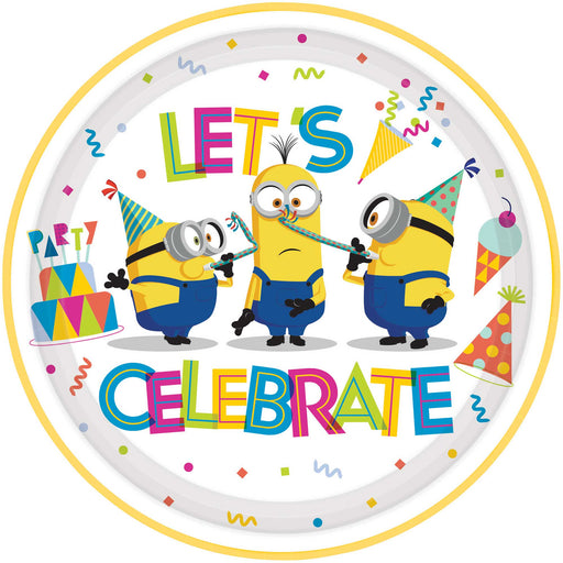 Minions Paper Plate 17cm 8 Pk
