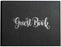 Black Guest Book With Silver Writting