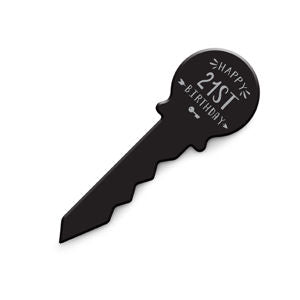 21st Birthday Key Black - Small — Red Fox Party Supplies