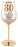 SALE 80/Eighty Rose Gold/Pink Glitter Wine Glass 430ml
