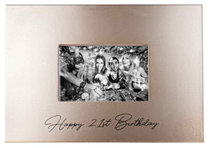 Happy 21st Birthday Rose Gold Edition Sign It Frame Block